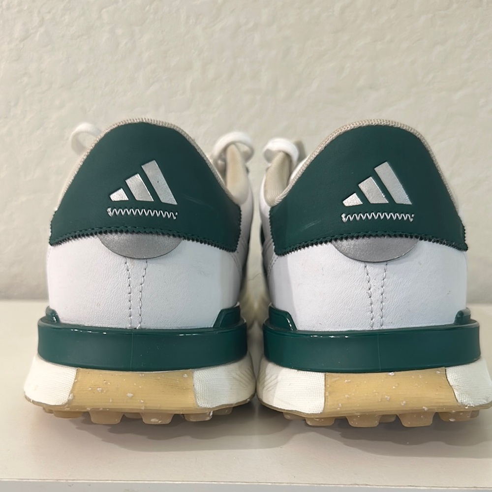 Adidas Men’s Green and White Sneakers
